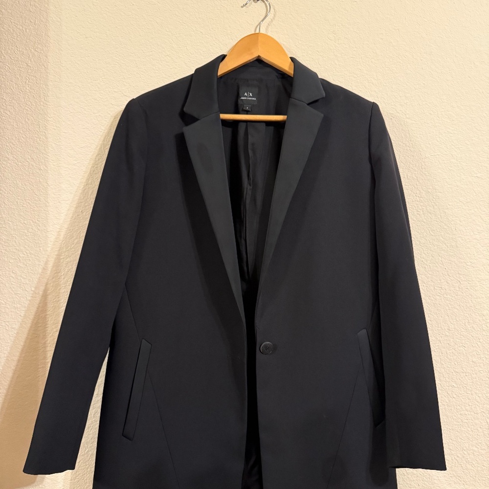 A|X Armani Exchange SATIN FABRIC CABAN